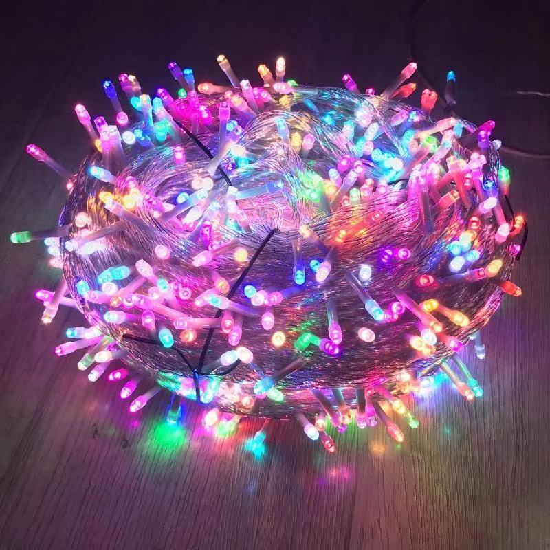 Waterproof Colorful LED Starry String Lights - Decorative Flashing Lights for Venues and Stalls, Battery & Plug-In Options