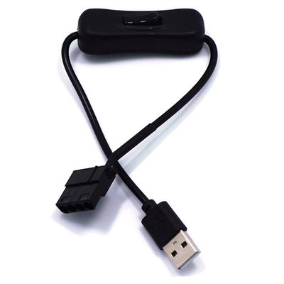 Anahtarlı USB'den 4 Pin Molex'e PC Fan Bağlantı Kablosu Adaptör Kablosu