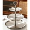 Espositore in Acciaio Inossidabile Vassoio da Portata Multi Livello Torre per Dolci Antiruggine Per Panetterie e Caffetterie