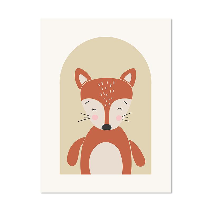 Cartoon Cute Lion Hippo Bear Giraffe Animals Nursery Posters Prints Canvas Painting Wall Art Pictures Baby Room Home Decor