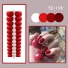 24pcs Solid Color Glossy Wearable Fake Nails Full Cover Press Wearable False Nails Nail Tips  Women