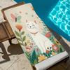 1 Pc Cute Cat Beach Towel,  Lightweight Durable, Ideal for Swimming Camping Bathing, Beach Pool Travel Daily Essential