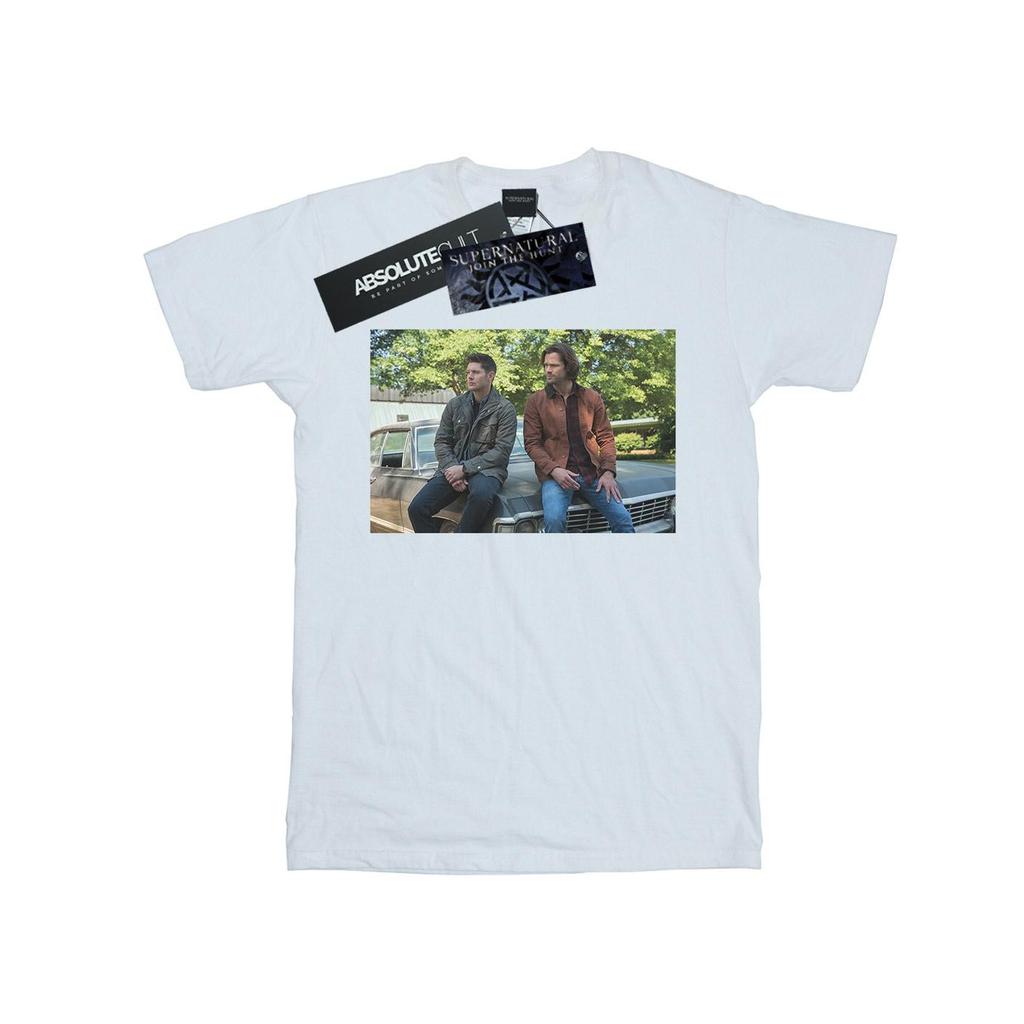 Supernatural Womens/Ladies Impala Brothers Cotton Boyfriend T-Shirt