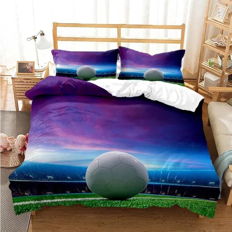Football Bedding Sets Soccer 3D Duvet Cover Bedding Set Comforter Linen Pillowcases Home Decor Single Double Twin King Queen