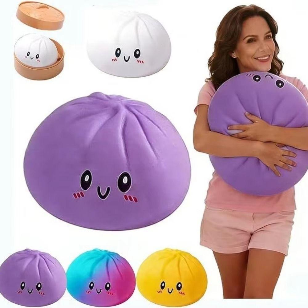 Soft Fidget Dumpling Sensory Toy With Steamer Squishy Bun Novelty Dumplings Squishy Toy  Halloween