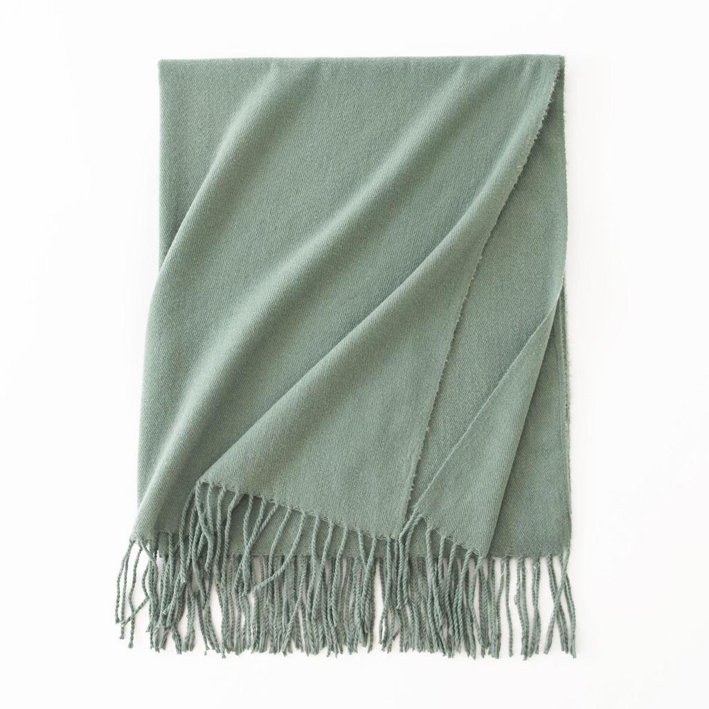 Cashmere Feel Solid Color Women's Imitation Cashmere Scarf Spring Atmosphere Korean Style Versatile Mid Length Shawl Scarf