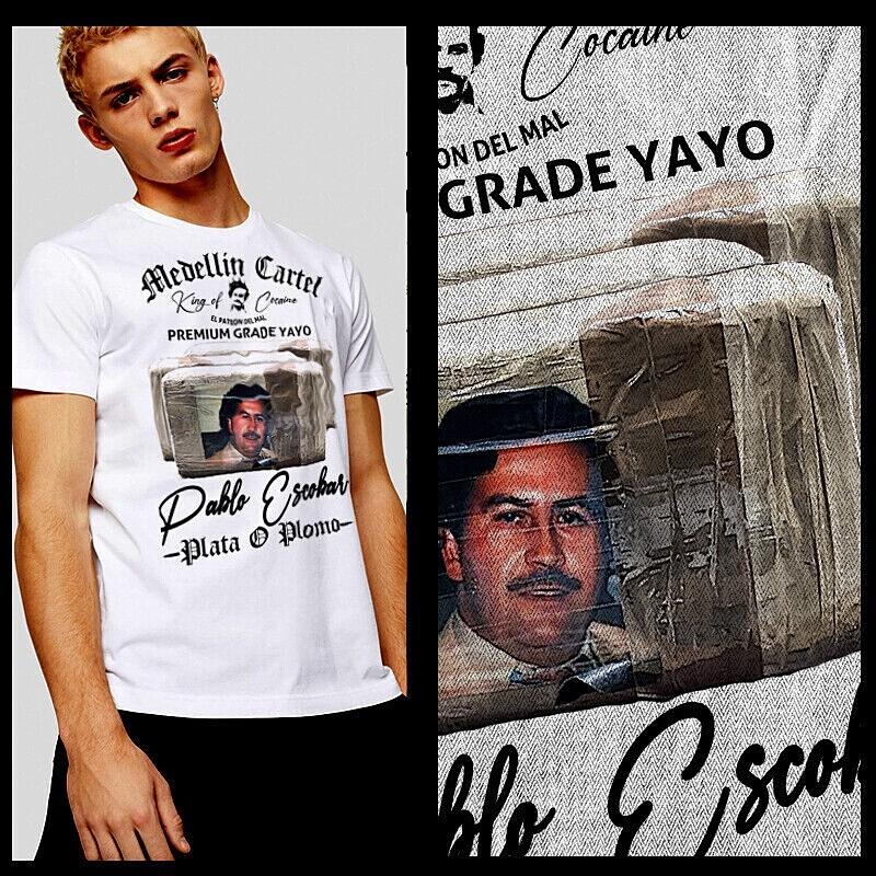 

Gangster t-shirt mobster criminal kingpin mafioso Medellin Pablo Escobar Yayo 4XL