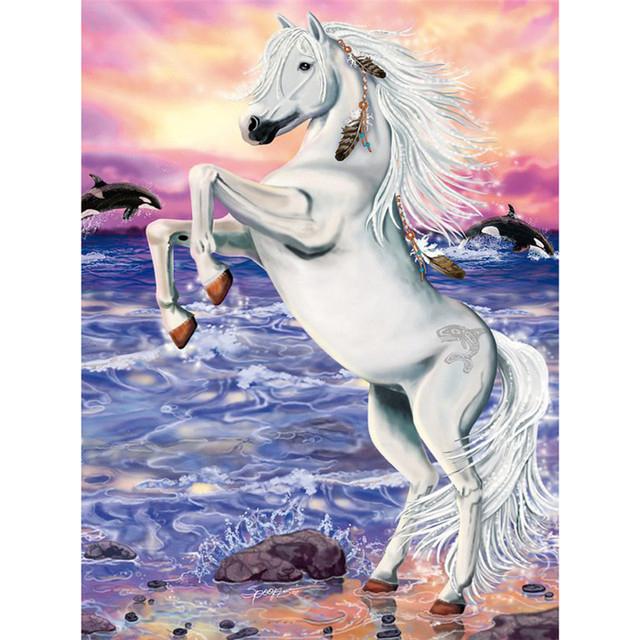 Diamante Mozaic Cascada Peisaj Strass Kit Diamant Paintig Natura Pădure Broderie cu punct de cruce Cadou lucrat manual