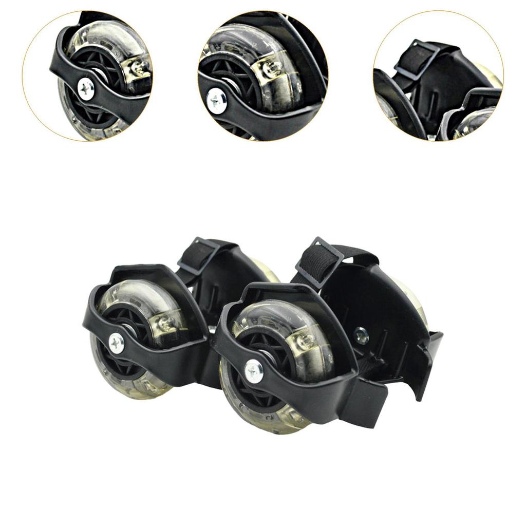 Heel Wheels Sturdy Flashing Roller Shoes Heavy Duty Shine Roller Skating 1 Size Fits Most Adjustable for Boys Kids Girls Child