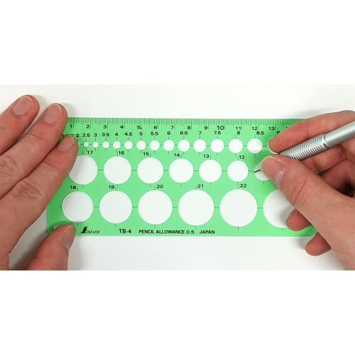 Shinwa Sokutei Template Circle Ruler Small 66005