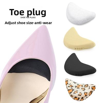 Toe Plug To Adjust The Size, Foot Forward, Anti-wear Round Head, Shoe Large Sponge Women's High Heels Front Pad