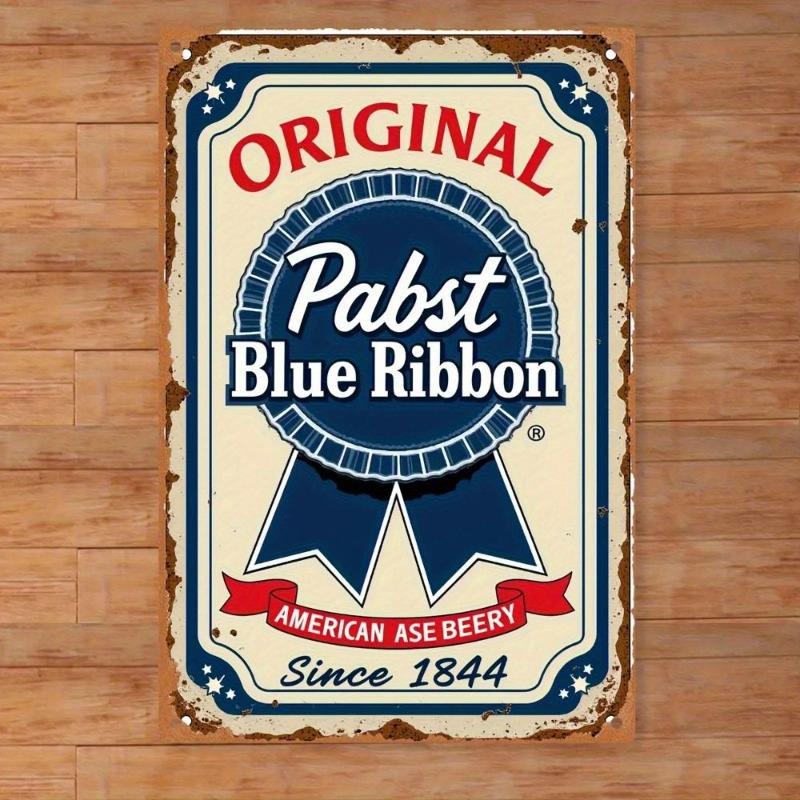 Vintage Beer Metal Sign, New Year Pub Decor Plaque