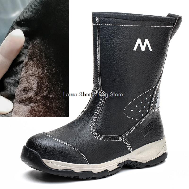 

Модные мужские ботинки сварщика со стальным носком, устойчивые к проколам, рабочие ботинки, водонепроницаемые, высокие, рабочие ботинки, промышленная рабочая обувь для мужчин 36