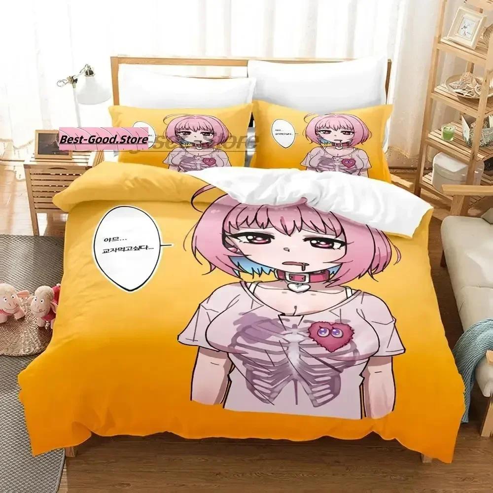 

Комплект постельного белья Yumemi Riamu Односпальный Полуторный Двуспальный Кинг-сайз Комплект для кровати Взрослый Детский Спальня Комплекты пододеяльников 3D Аниме Комплект простыней 70x133cm 2pcs