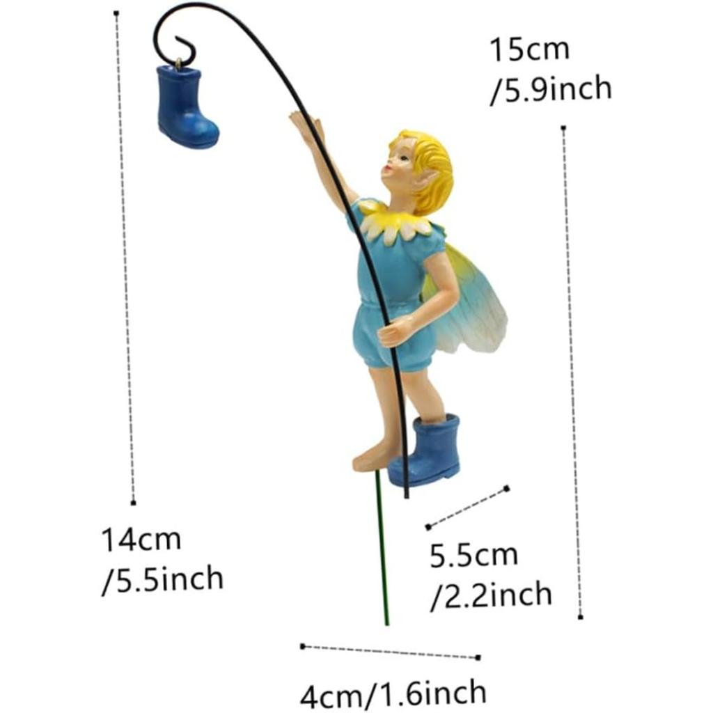 Fairy Statue Flower Fairy Ornament Resin Garden Small Fairy Decor Outdoor Garden Decor Yard Statue