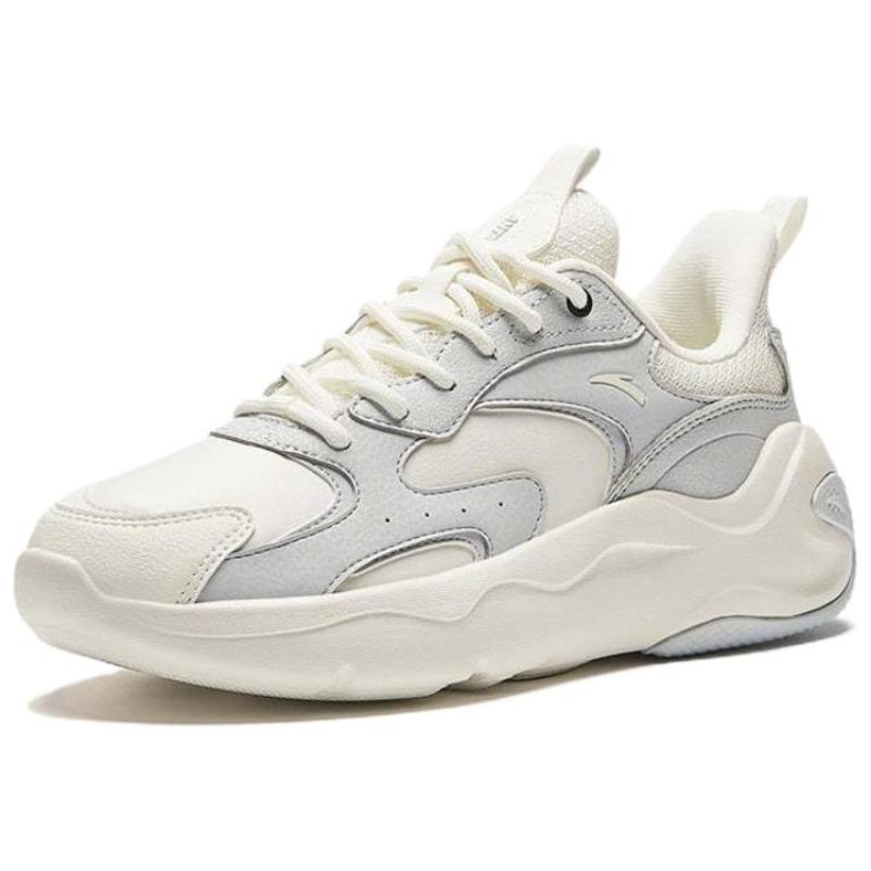 Anta Cushioning Wear-Resistant Low-Top Casual Shoes Women's White Blue Sneakers 122418813-3