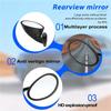 AA92-California Style Left & Right Car Classic Retro Door Wing Side Mirror Rearview Vintage Matte Universal Black
