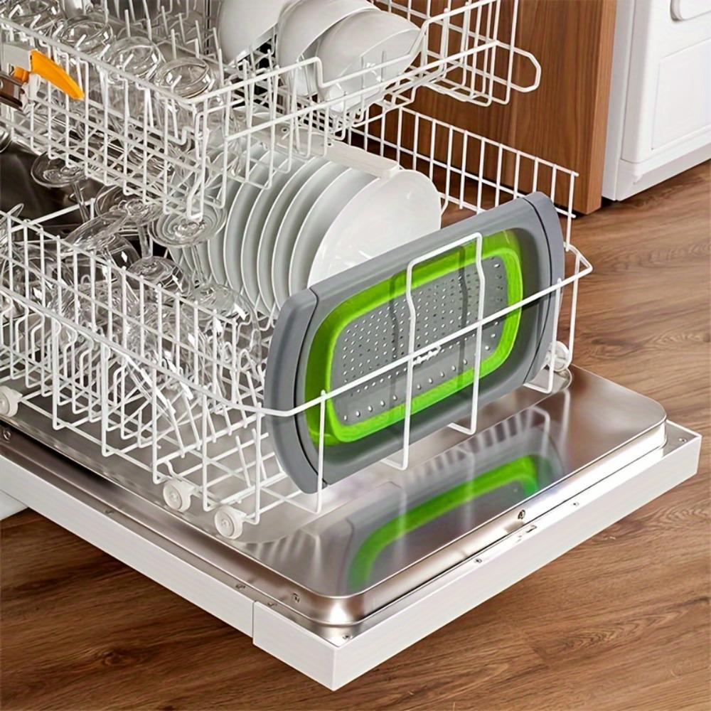 1 PCS Foldable Silicone Colander - Food Grade, Vegetable Fruit Drainer
