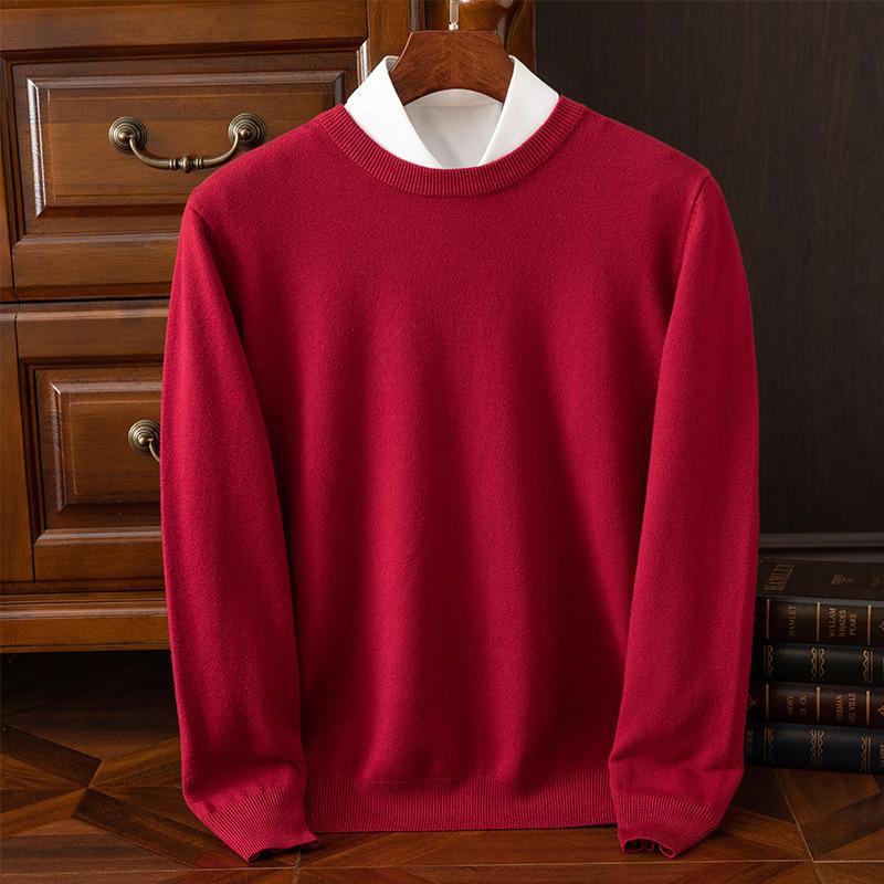 2025 Kasjmier Trui Ronde Hals Pullovers Heren Los Oversized M-3XL Gebreide Onderhemd Herfst Winter Nieuw Koreaans Casual Heren Top