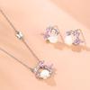 Original Butterfly Flower Stud Earrings Women's Light Luxury Ins Niche Temperament Earrings