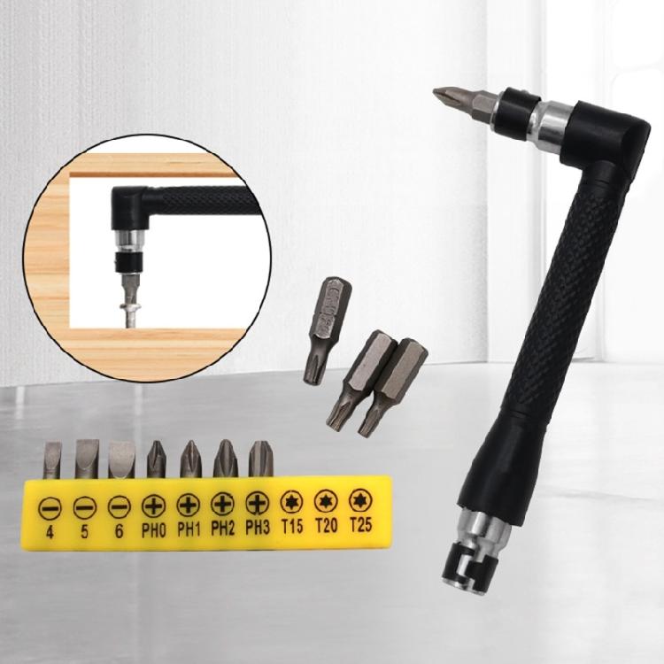 L-shaped 1/4 Hex Socket Wrench Screwdriver Bit Tool Set for Home Garage 90 Degree 6.35 Wrench Hexagonal Screwdriver Bit