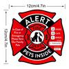 Pet Alert Safety Fire Rescue Stickers Window Cling Pets Inside Decal Stickers UV Fade Resistant Alert Safety Fire Rescue Sticker