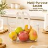 Transparent Bathroom Storage Basket with Handle Drain Storage Basket  Dorm Room