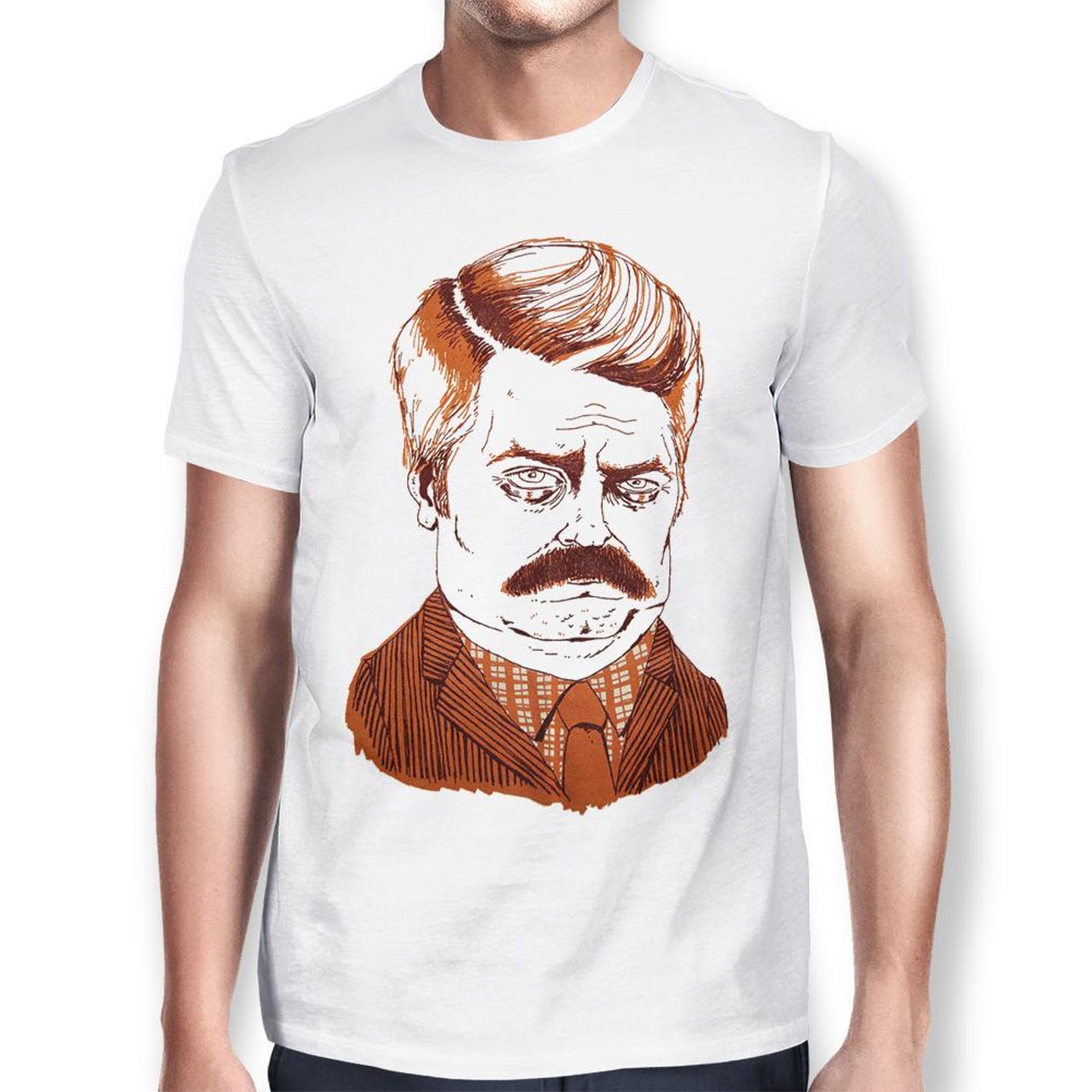 Parks and Recreation Ron Swanson T-Shirt, Men s and Women s Sizes 2XL