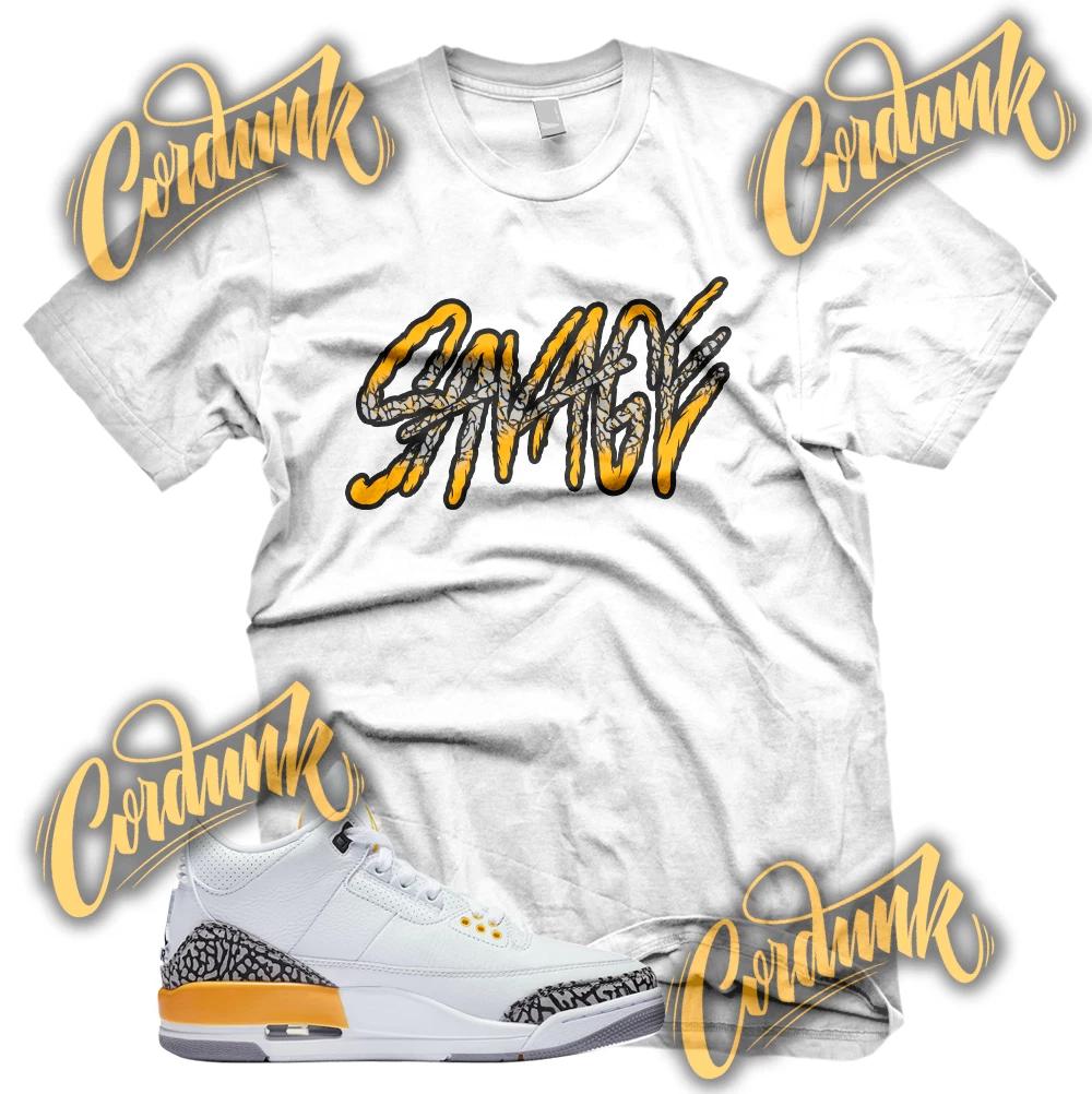 Новая Белая Футболка SAVAGE для J1 3 Лазерный Оранжевый Цемент S