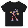 Hochwertige lässige Baumwoll-T-Shirts für Jungen und Mädchen, süße kurzärmelige neue digitale Zirkus-Print-T-Shirts für Mädchen, Kinderoberteile