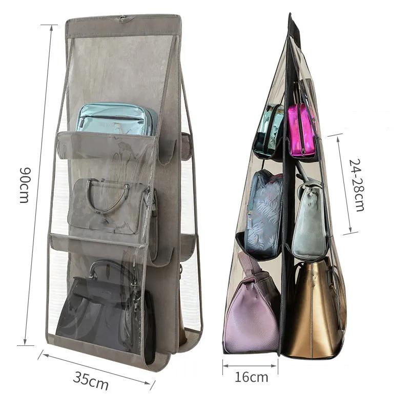 Multi-layer Lady Handbag Storage Hanging Bag Dormitory Home Hang Type Leather Bag Storage Bag Multi-purpose Storage Hanging Bag