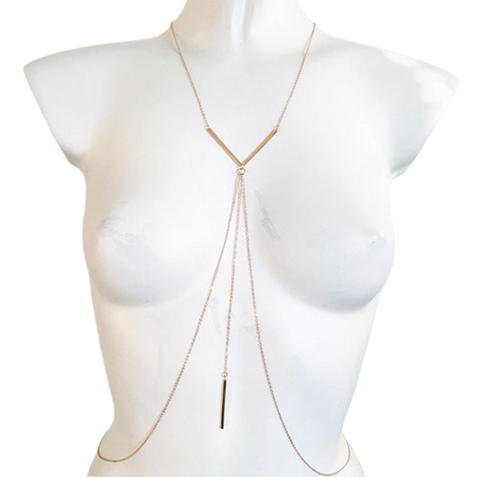 

Body Chains Women Chest Chain Jewelry Adjustable Fit For Bikini Wear Enhancing Confidence In Social Gatherings 1 золотий