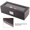 5-Slot Watch Box Carbon Fiber Display Case Durable Watch Case  Storage