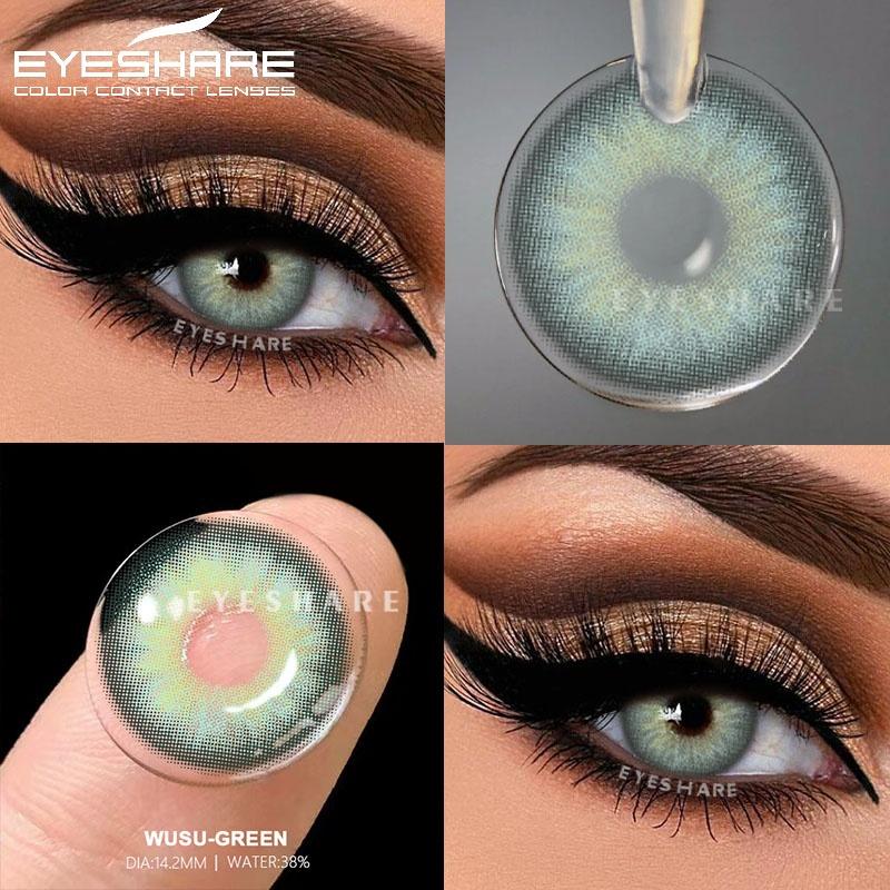 1 Paar farbige Kontaktlinsen für die Augen Grüne Linsen Graue Pupillen Schöne Pupillenfarbe Augenlinse Jährlich Natürliche Blaue Linse