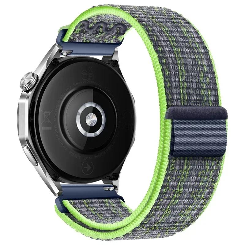 22mm 20mm Nylon Loop Band For Huawei Watch 5/4/GT5/4/3/2 Pro 46mm Needlework Wristband Bracelet Amazfit Active2/Balance 2 Strap