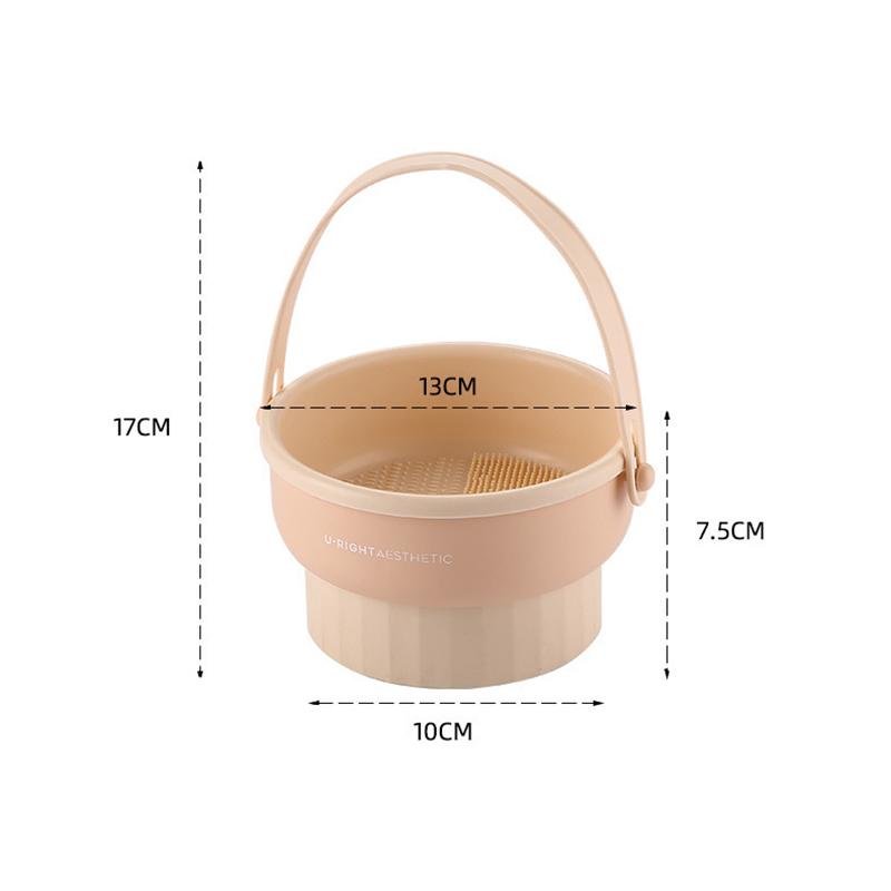 Makeup Brush Cleaning Bowl Beauty Egg Cleaning Tool Storage Set Brush Powder Puff Dry Cleaning Silicone Drying Shelf