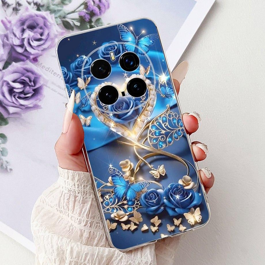 For Honor Magic 7 Pro Phone Case Magic7 Magic 6 Lite 5 Lite Back Cover Girly Fashion Flower Butterfly Paintong Soft TPU Bumper