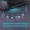 2 In 1 USB Bluetooth 5.0 Dongle Adapter Receiver Transmitter Stereo Wireless Audio Adapter USB 3.5mm for PC Desktops Headphones