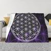Flower Of Life Sacred Geometry Blanket Flannel Fleece Geometric Pattern Mandala Throw Blankets for Travel Bedding Couch Quilt
