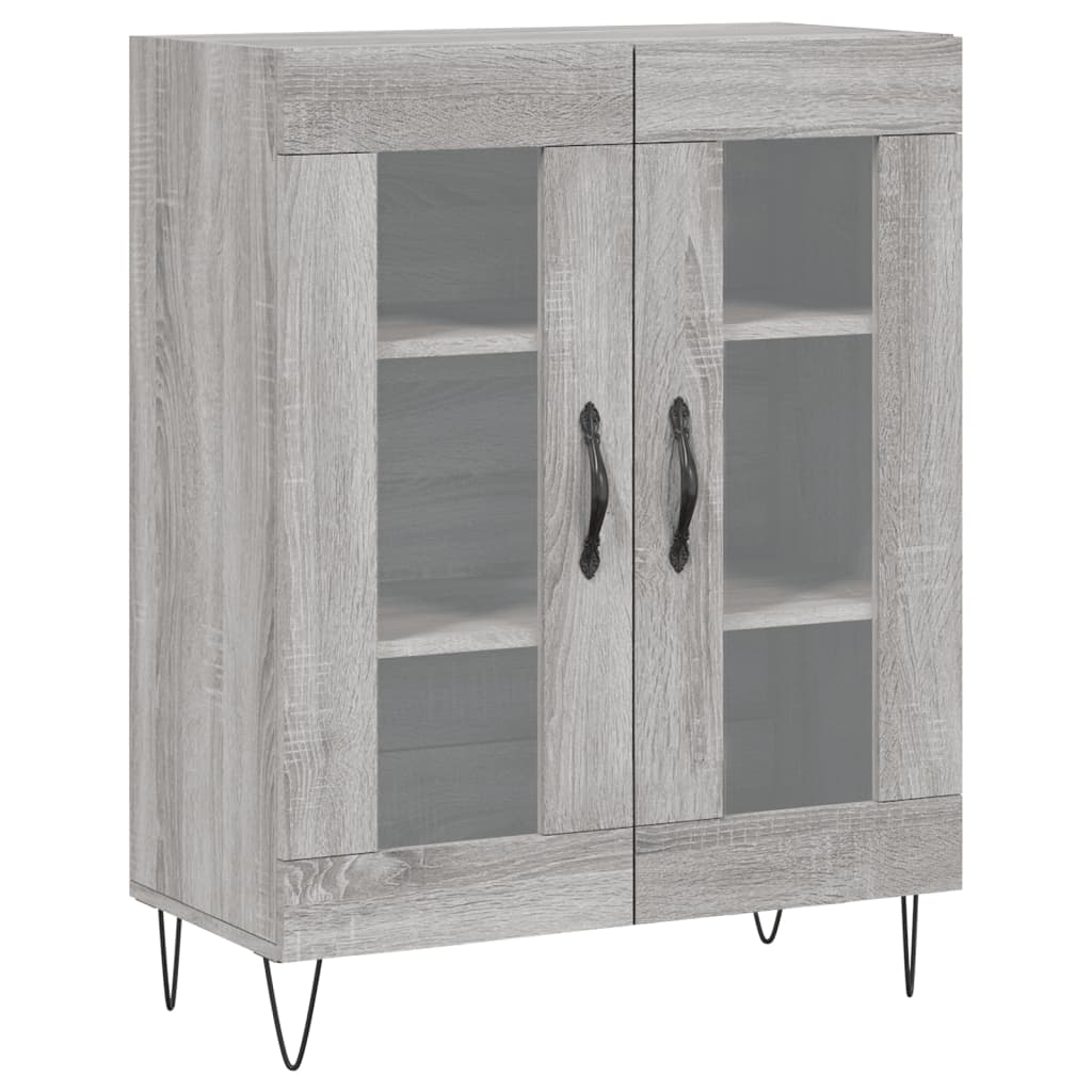 Highboard Grey Sonoma 69.5 X 34 X 180 Cm Particleboard