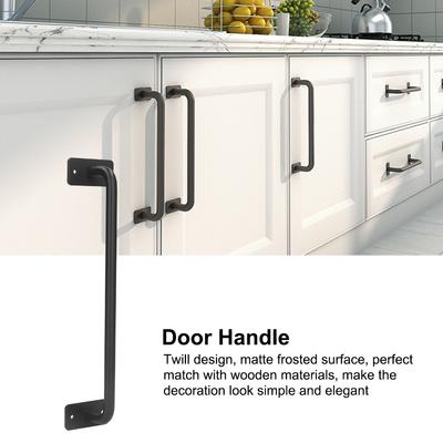 Black Barn Door Handle Non-Slip Cabinet Pulls Solid Gate Handle  Drawer