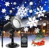 AILOXIN Christmas Snowing Projector Light, OutdoorIndoor Projection Lamp, Stage Light, Christmas Decoration Light with Remote and Timer, 4.9m Power