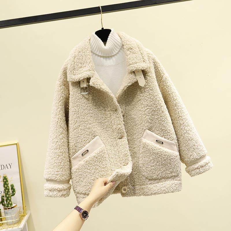 Damska jesienno-zimowa kurtka termiczna z pogrubieniem polaru Outdoor Lamb Fleece Jacket Thermal Top
