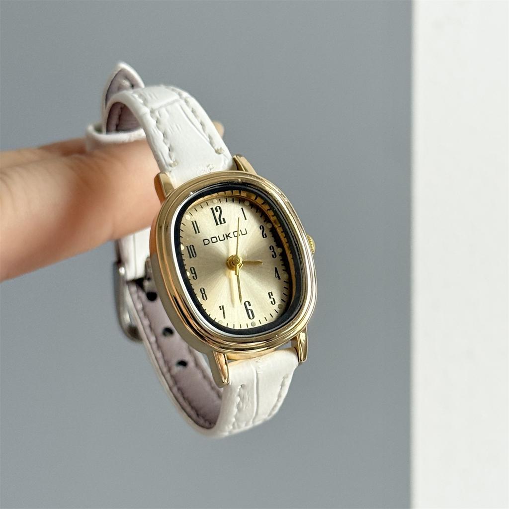 Supply Niche High-Value Wind Oval Disc Retro Watch Women'S Literary Exquisite Leisure Belt