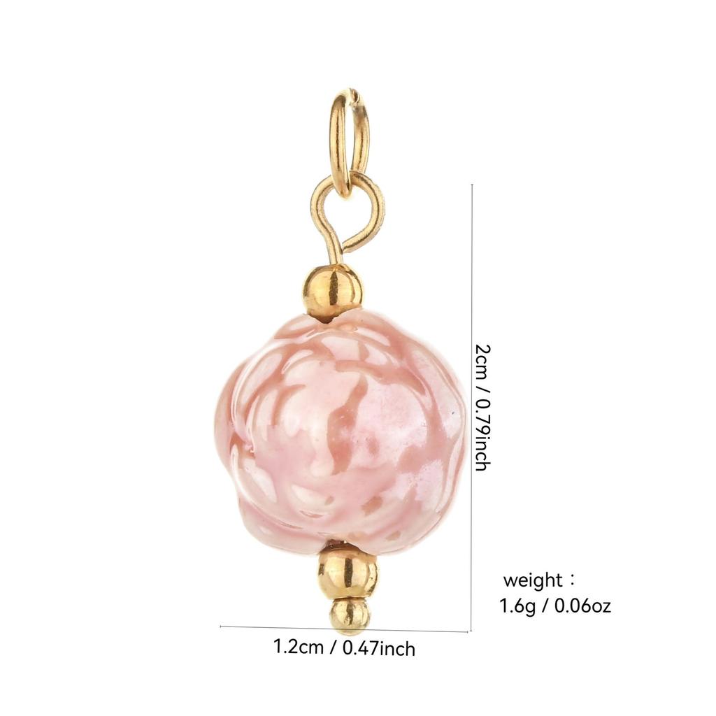Handmade 18k Gold Electroplated Natural Stone Bead Earrings