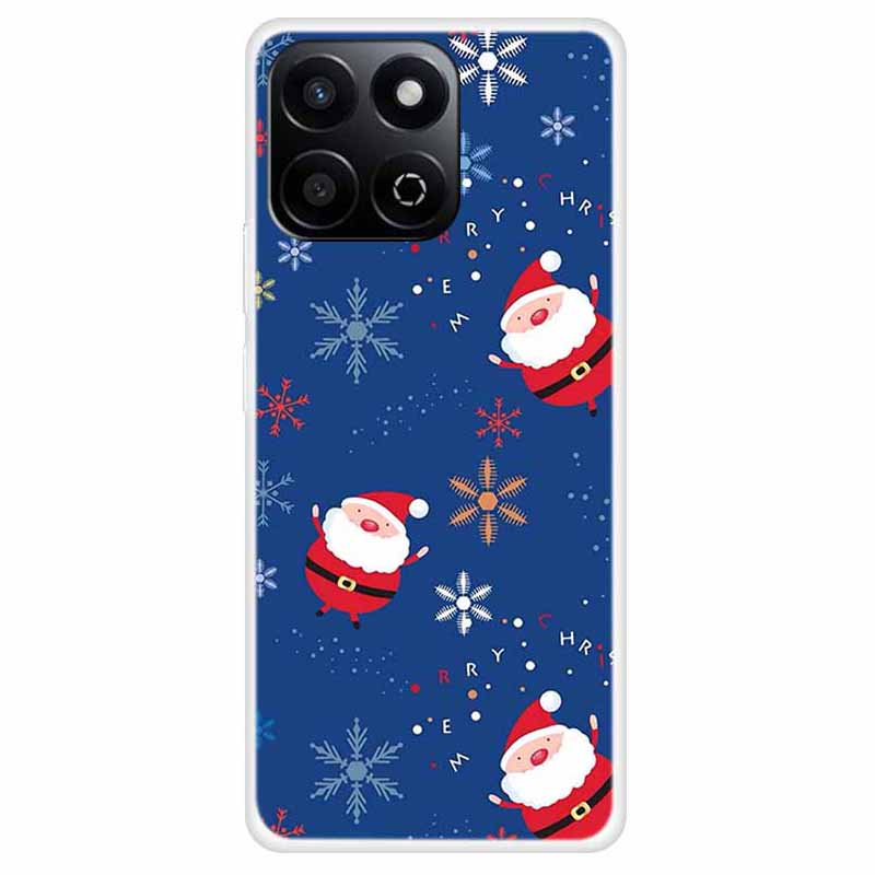 TPU Phone Case For Honor Play 60 Plus 5G/200 Smart 5G/Play 9T/X7c 4G Festive Christmas Pattern Protective Cover