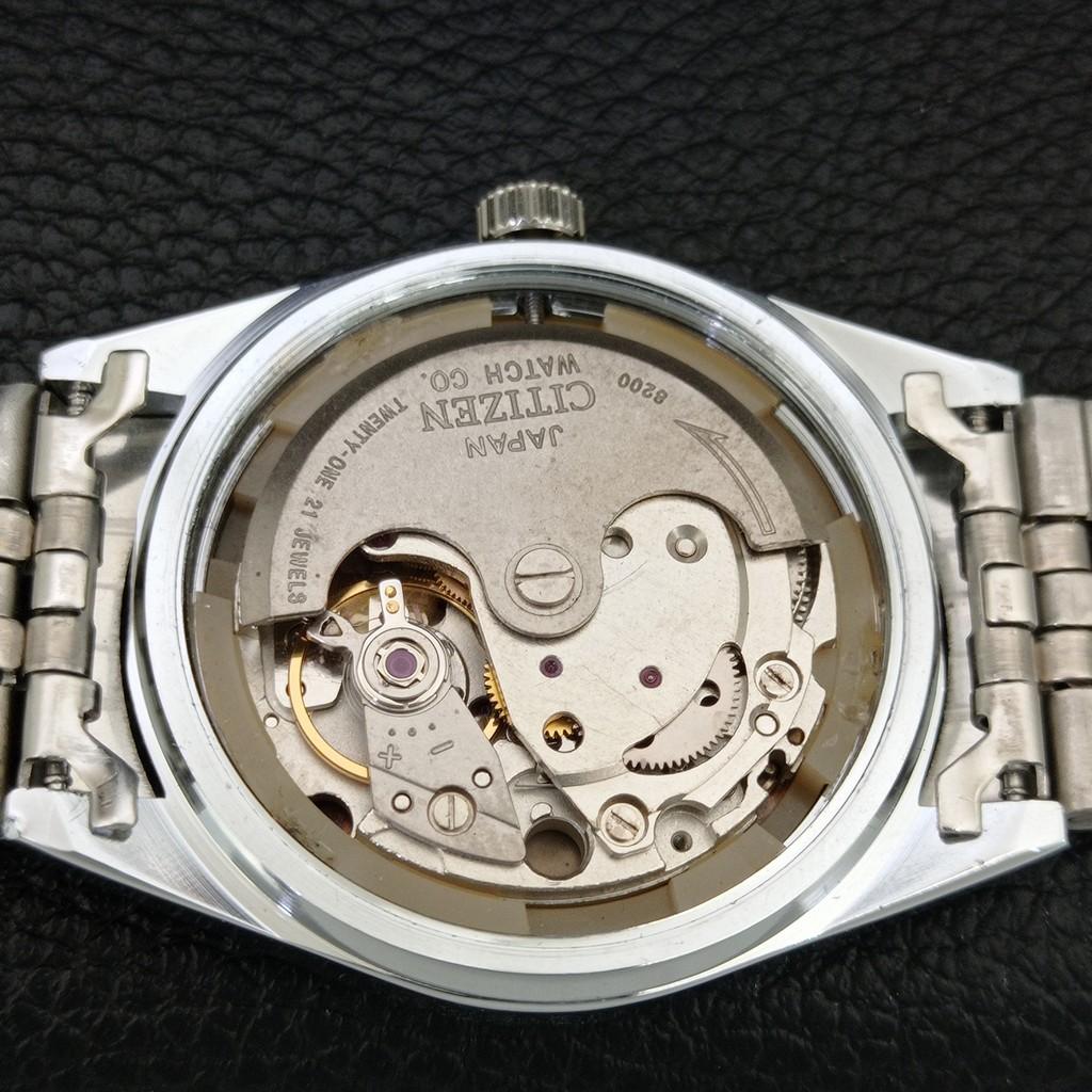 VINTAGE CITIZEN AUTOMATIC 8200 REFURBISHED JAPAN MENS WHITE DIAL WATCH a446848-1