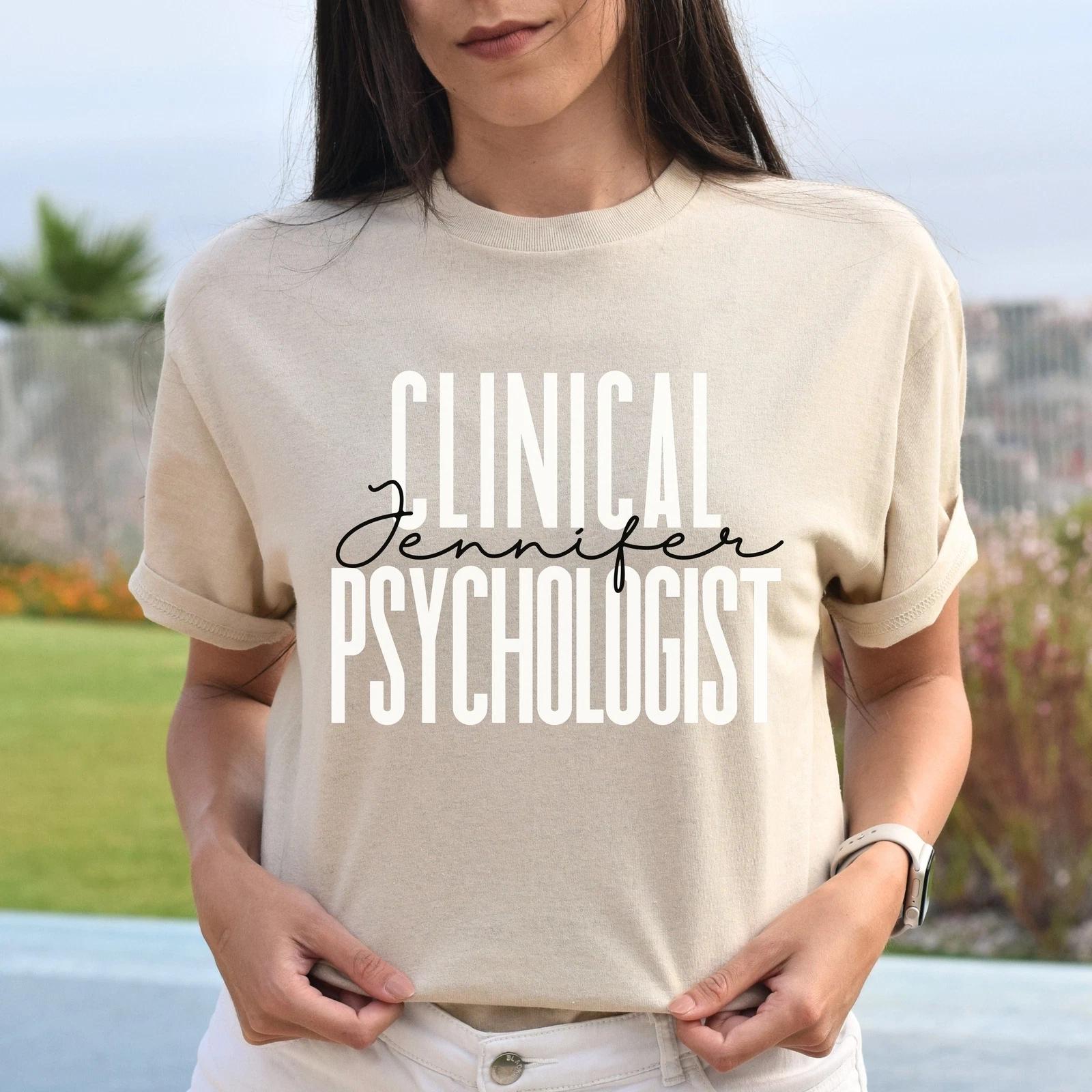 Personalized Clinical Psychologist Unisex T-shirt Custom name clinical psycholog 3XL