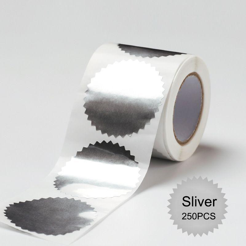 100 st/250 st Präglingsklistermärken, 45 mm Runda Bokklistermärken, Stålstämpelklistermärken Stämpelklistermärken, Tomt Självhäftande Certifikat