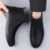 Fashion Winter New Velvet Chelsea Men's Boots Luxury Brand Business High Top Shoes Comfortable Flats Bottom Soft Quality Leather Boots